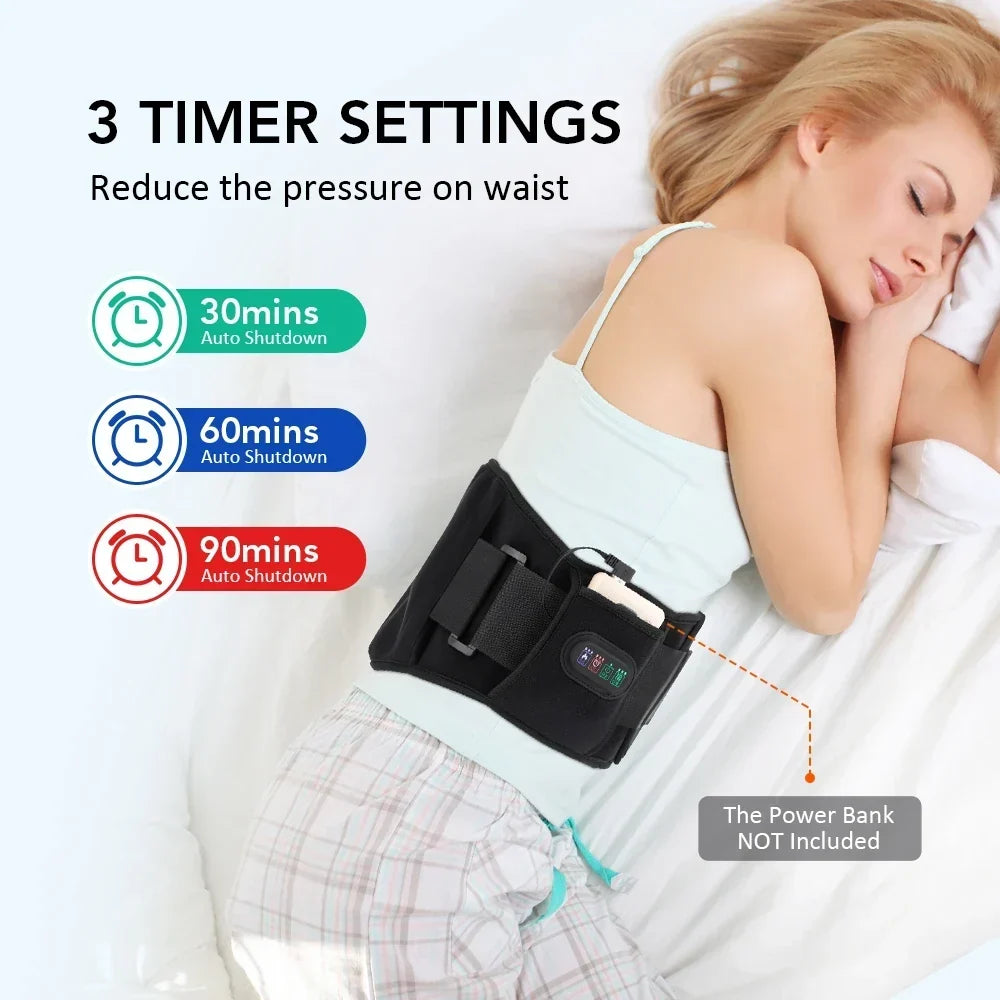 Hailicare Heated Back Massager Belt | Vibration Lumbar Support