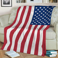 USA Stars and Stripes Flag Fleece Throw Blanket