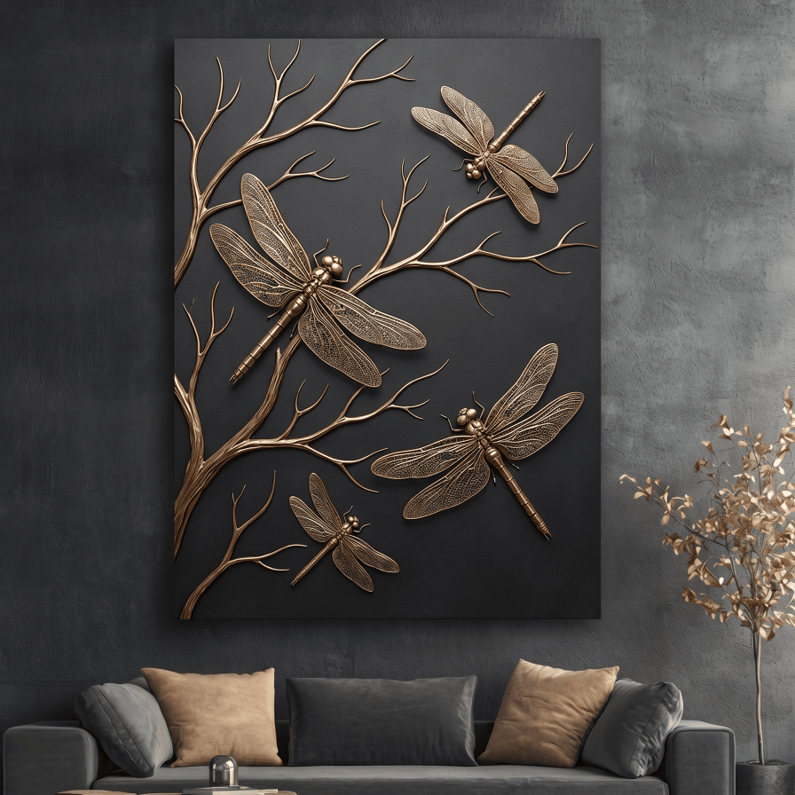 Black and Gold Wild Animals Wall Art – Luxury Canvas Wall Decor