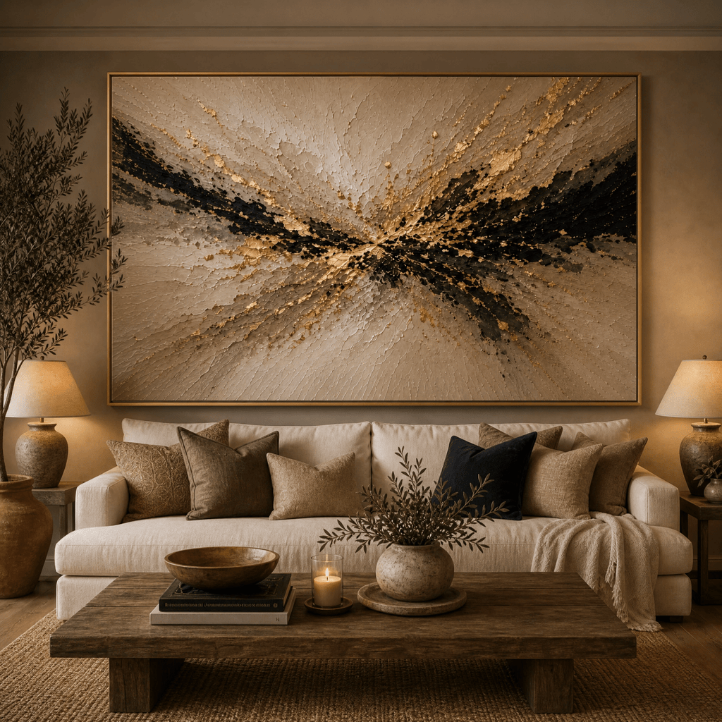 Radiant Burst Wall Art – Hand Painted Atelier Collection