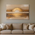 Golden Horizon Glow – Modern Sunset Canvas Wall Art