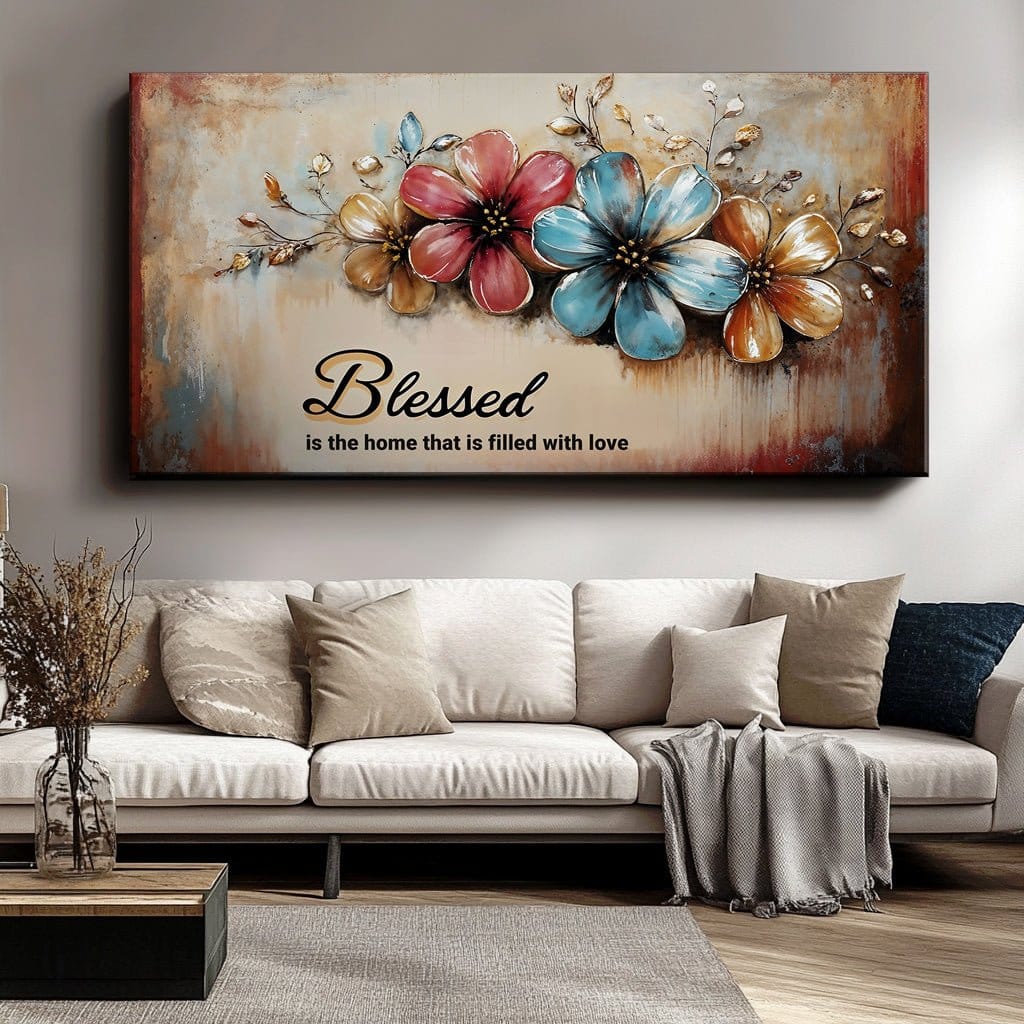 Home Wall Art: Blessed is the home V3