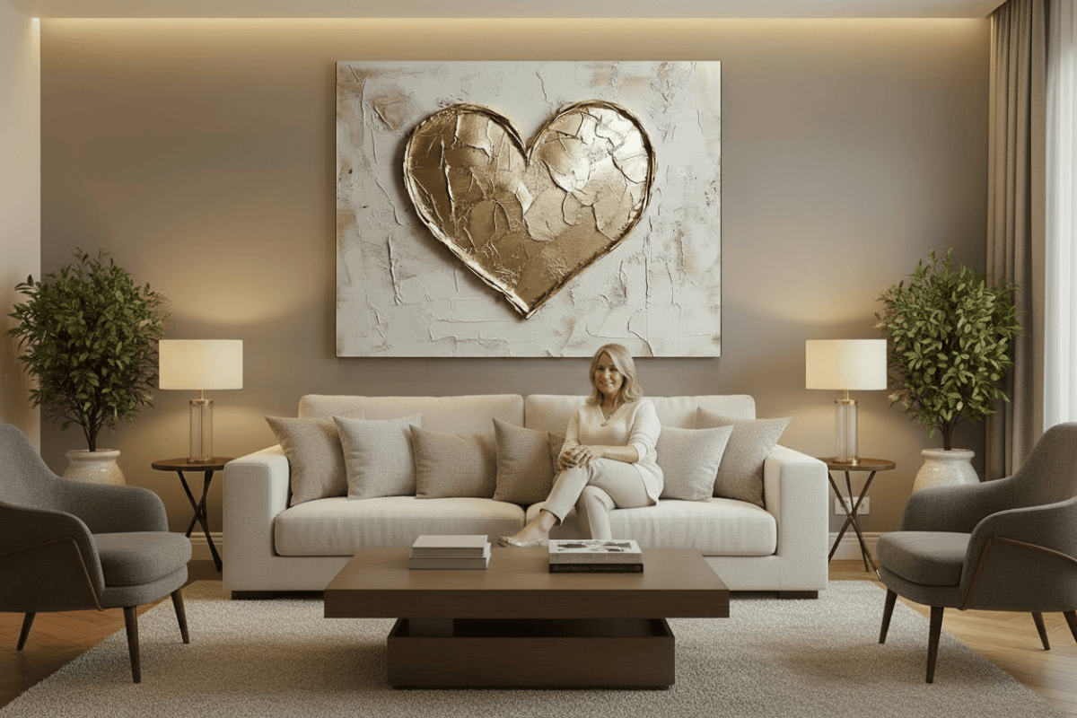 Home Wall Art: Golden Heart