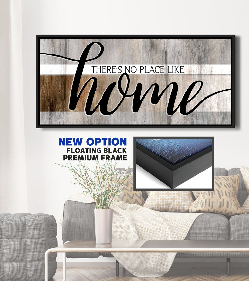 Home Wall Art: There's No Place Like Home V9 (Wood Frame Ready To Hang)
