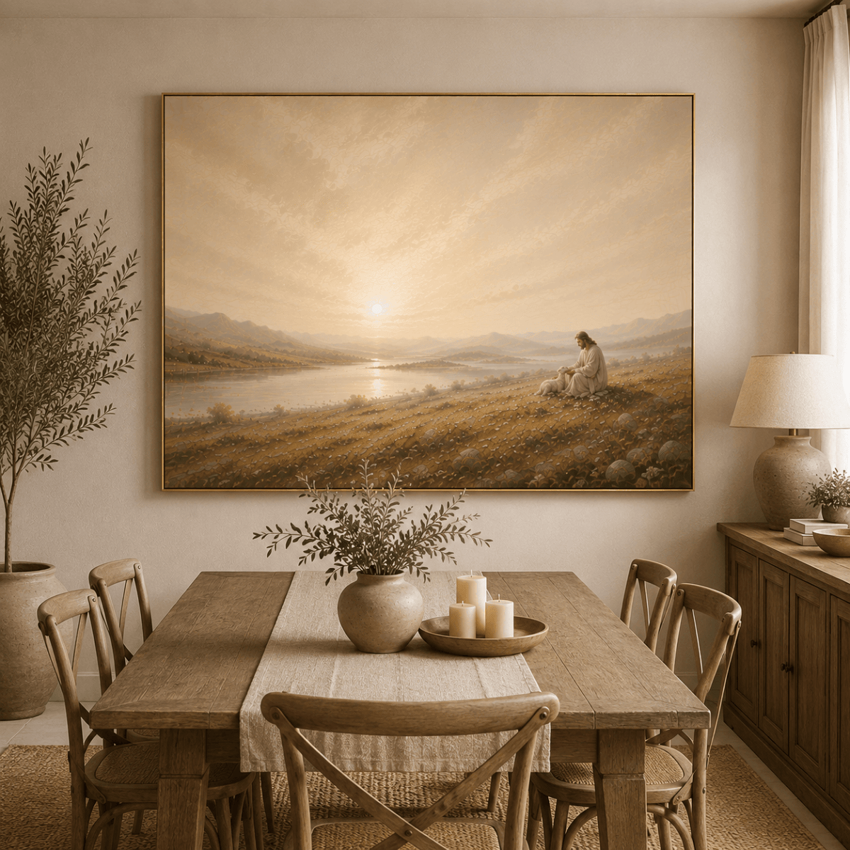 The Good Shepherd – Jesus & Lamb Christian Wall Art