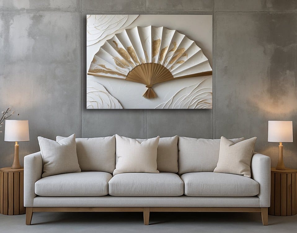 Whispers of Grace Minimalist Fan - Inspired Canvas Print